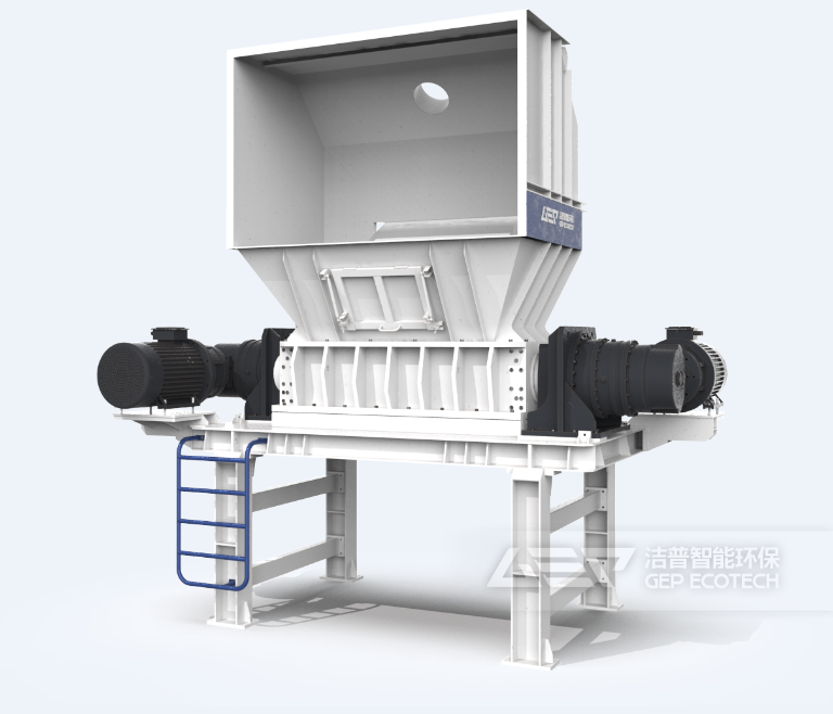 雙軸剪切式撕碎機渲染圖