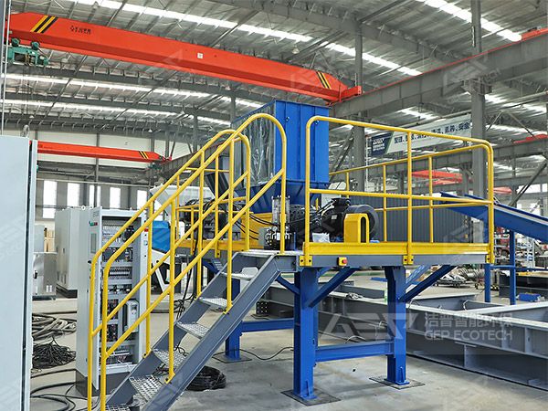 雙軸餐飲垃圾撕碎機(jī)