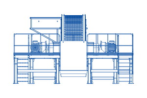 雙軸輪胎撕碎機