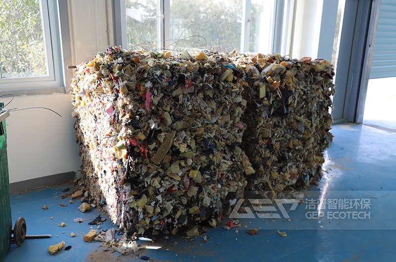 大件垃圾細碎成品打包效果